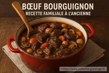 Bœuf bourguignon : la recette familiale à l’ancienne pour régaler les seniors