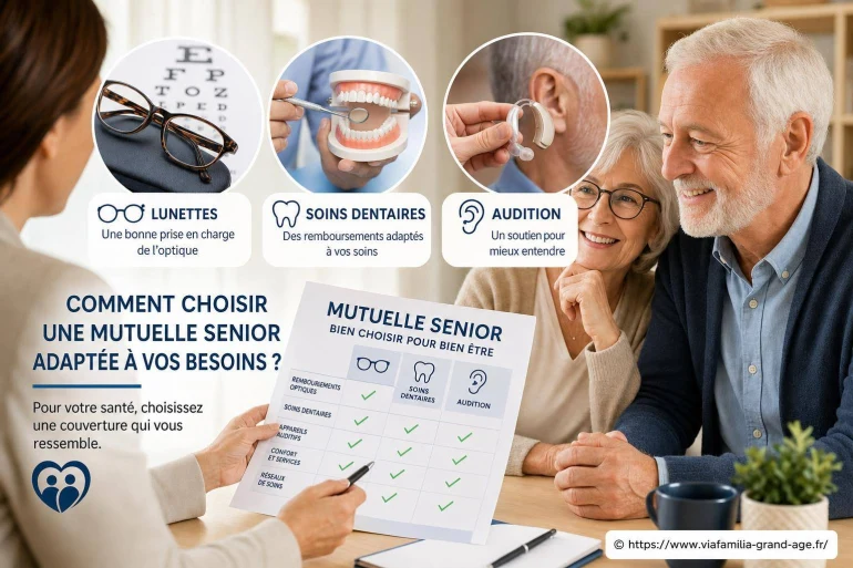 Comment choisir une mutuelle senior adaptée aux besoins en lunettes, soins dentaires et audition
