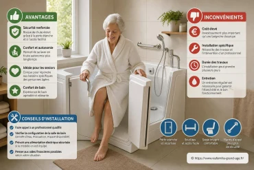 Baignoires à porte : avantages, inconvénients et conseils d’installation pour seniors