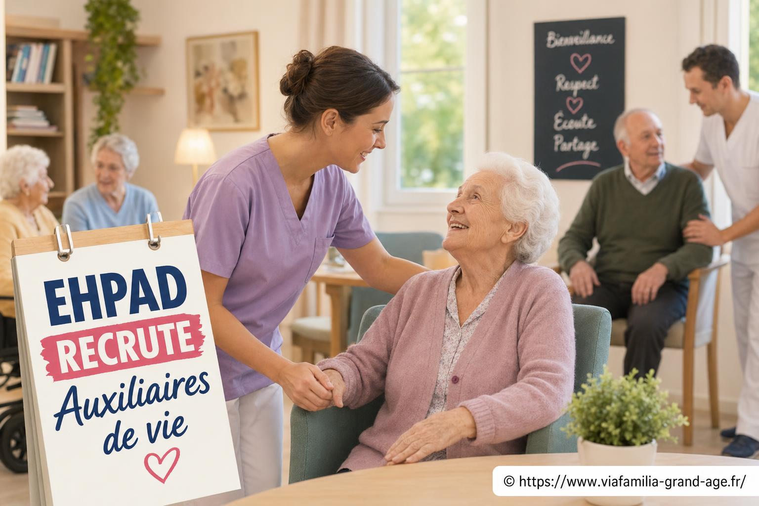 Ehpad qui recrute des auxiliaires de vie : comment intégrer ces établissements ?
