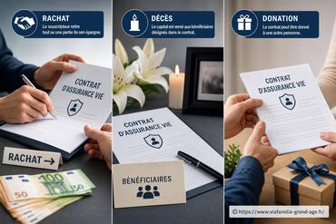 Que se passe-t-il en cas de rachat, de décès ou de donation de son contrat d'assurance vie ?